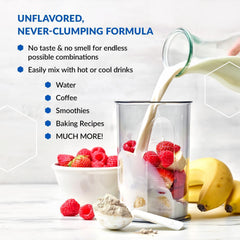 BioTrust Ageless Multi Collagen chocolate flavor powder ready for a shake