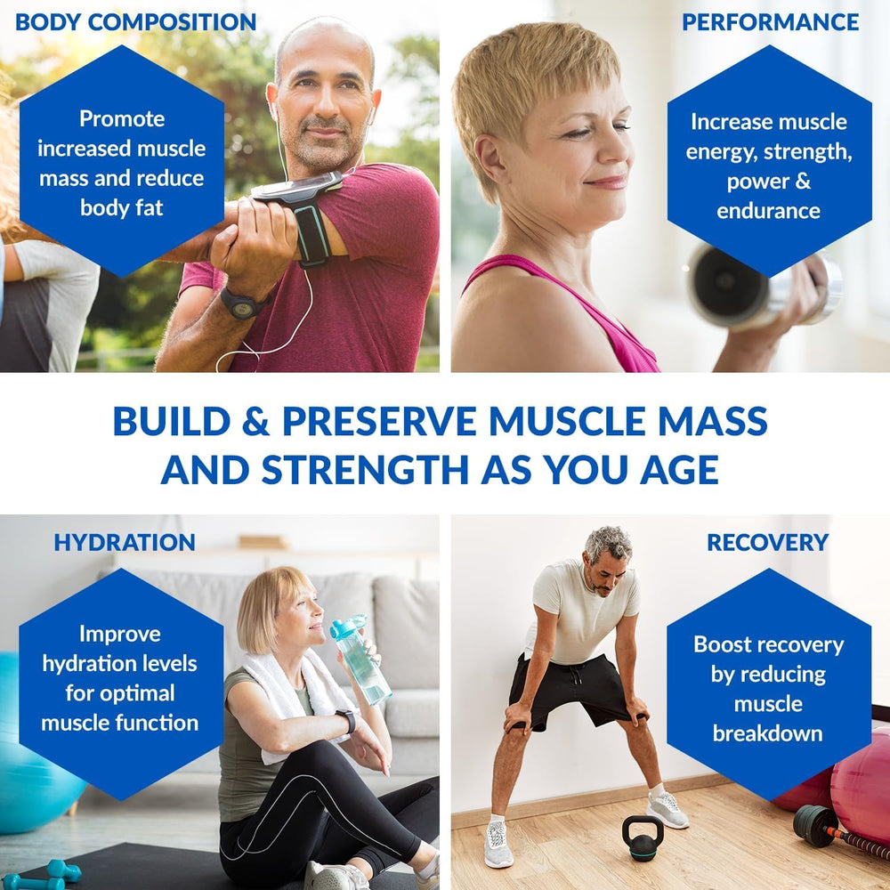 BioTrust Ageless Muscle vitamin D3 icon highlights added daily support