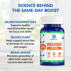 Label detail of BioTrust Brain Bright emphasizing Thai ginger and ginkgo.