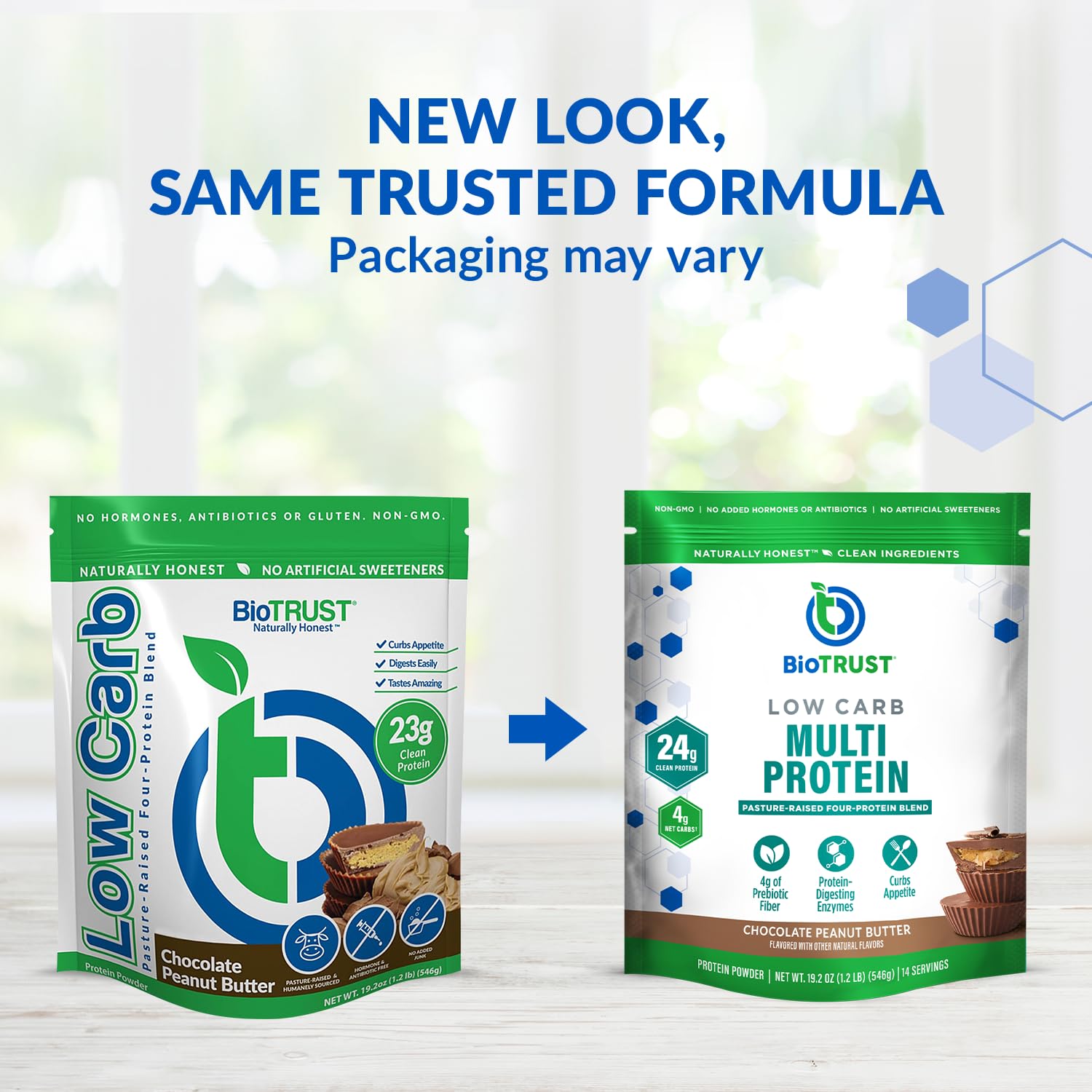 BioTrust Low Carb Protein Powder shaker demonstrating easy mixing and smooth texture
