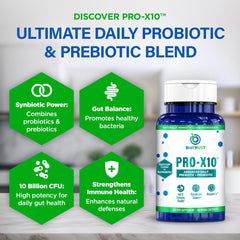 BioTrust Pro-X10 2.0 capsules close-up for easy daily probiotic support.