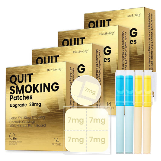 Biovikoting 28mg patch pack front view for flexible quit planning