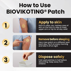 Biovikoting nicotine patches packaging close-up with product details
