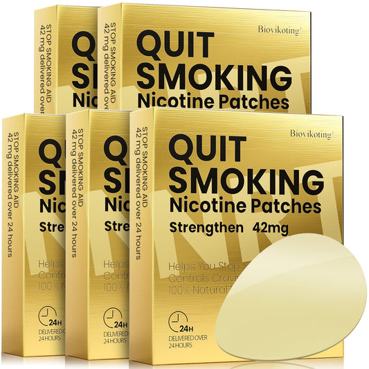 Biovikoting quit-smoking patch 42mg pack for gradual nicotine reduction.