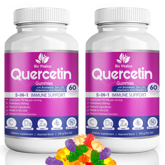 BIO VITALICA Quercetin Gummies bottle for daily immune support.