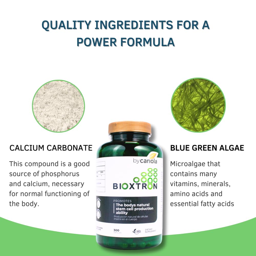 Bioxtron AFA Stem Cell Supplement spirulina blend image showing antioxidant-rich formula