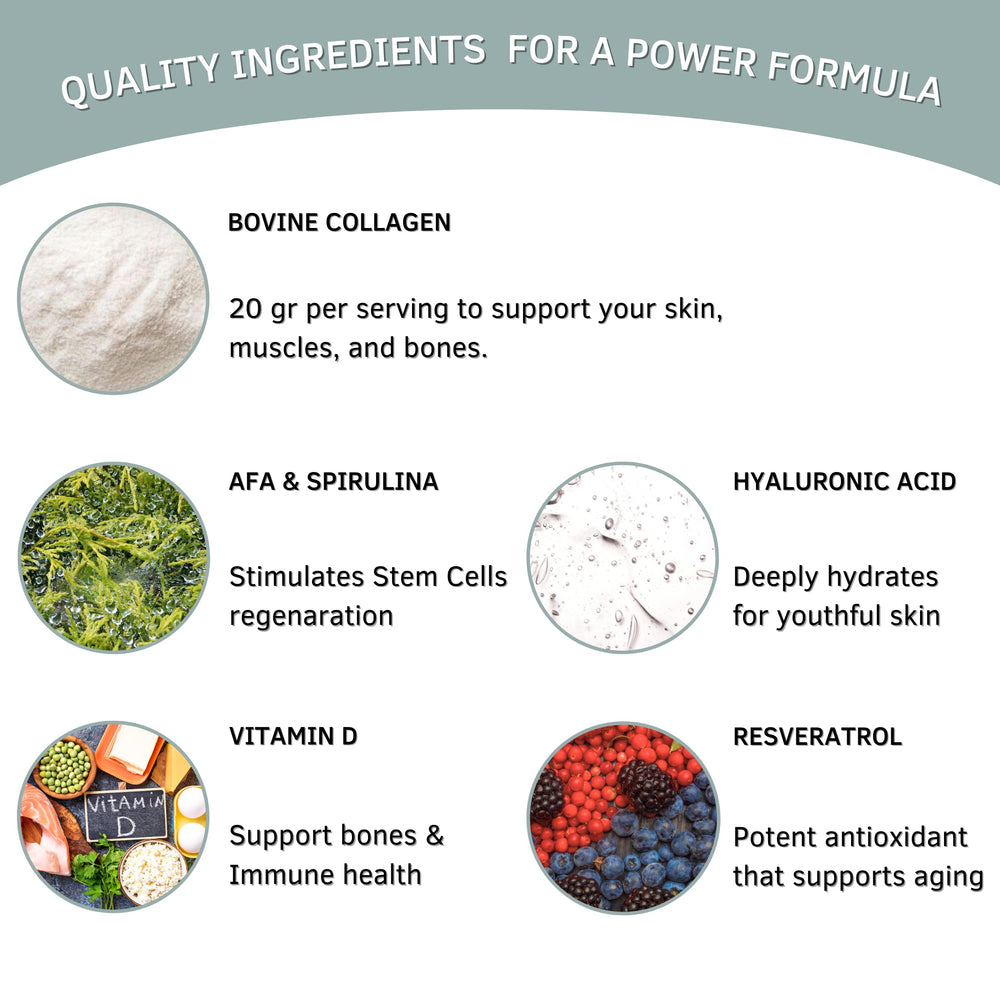 Bioxtron Collagen Peptides Powder mixed in water for easy consumption