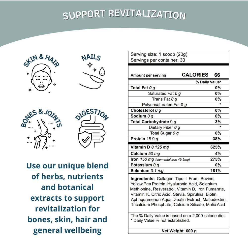 Bioxtron Collagen Peptides Powder measuring scoop ensures precise daily use.