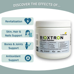 Bioxtron Collagen Peptides Powder scoop ready to measure