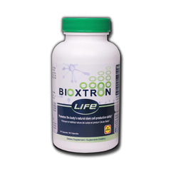 Bioxtron Life AFA stem cell supplement bottle showing natural energy support for daily activities