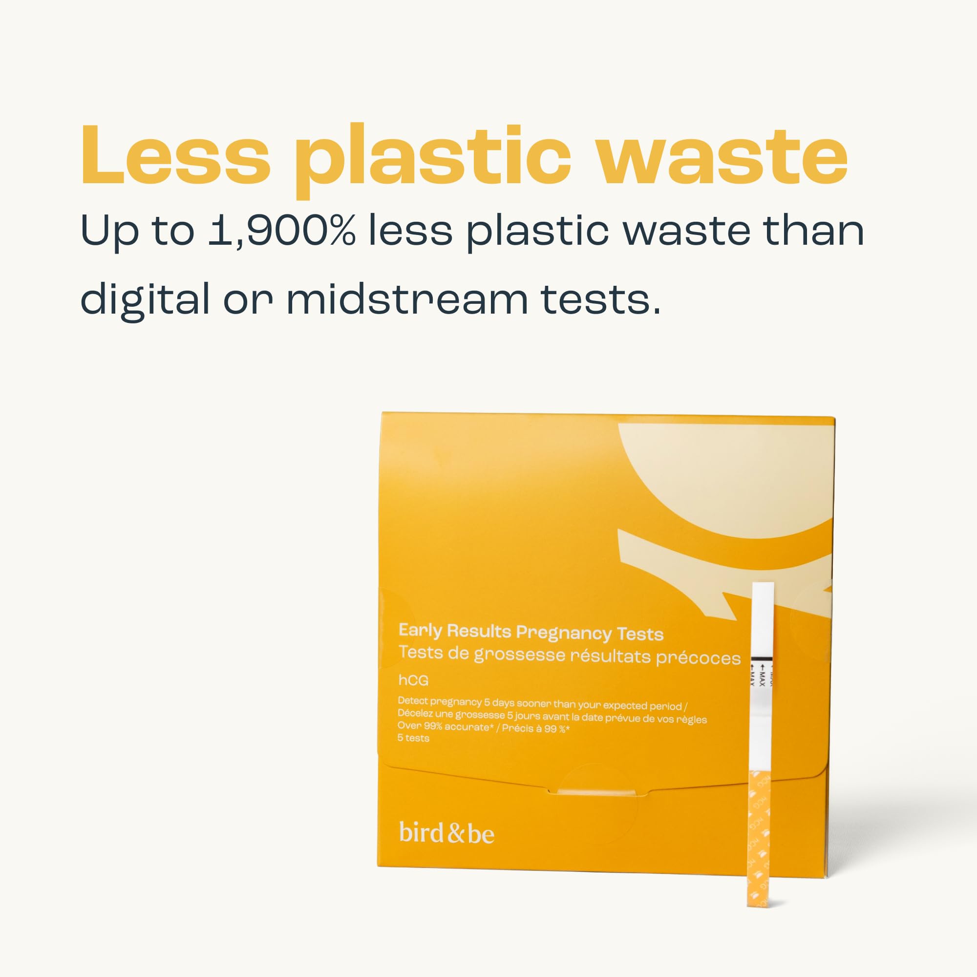 Bird&Be eco-friendly conjugate minimizes waste in home testing.