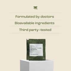 bird&be Power Prenatal gluten-free label visible on packaging.