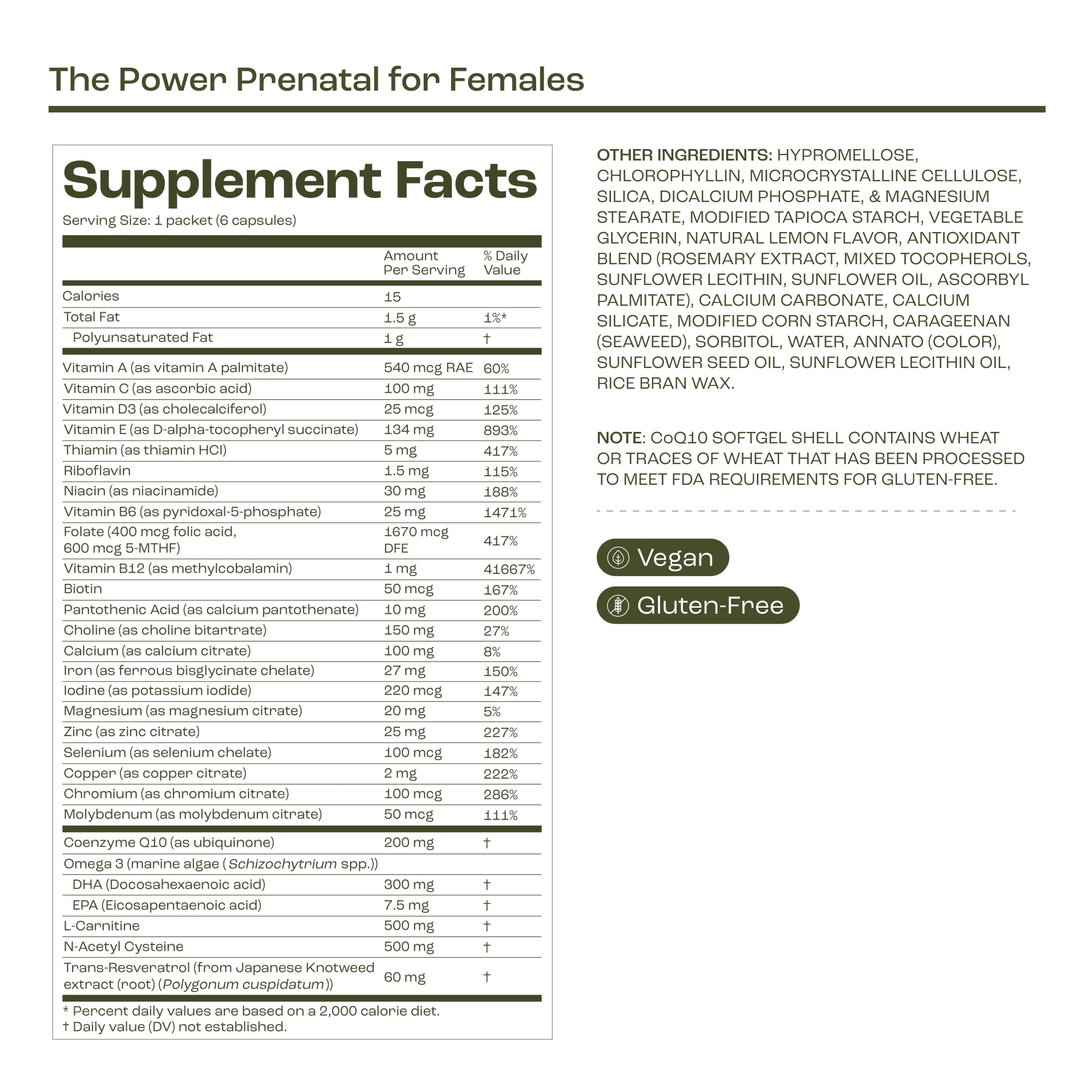 bird&be Power Prenatal on-the-go use in a daily sachet.