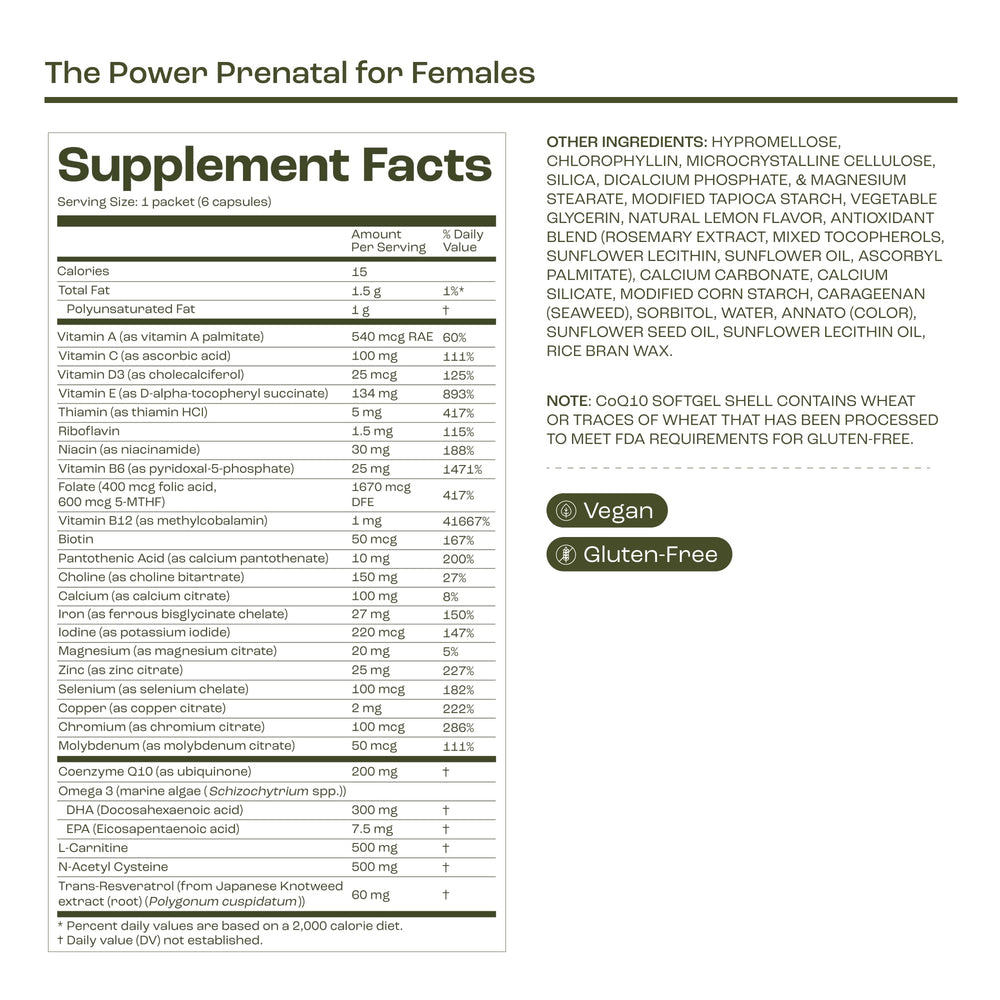 bird&be Power Prenatal on-the-go use in a daily sachet.