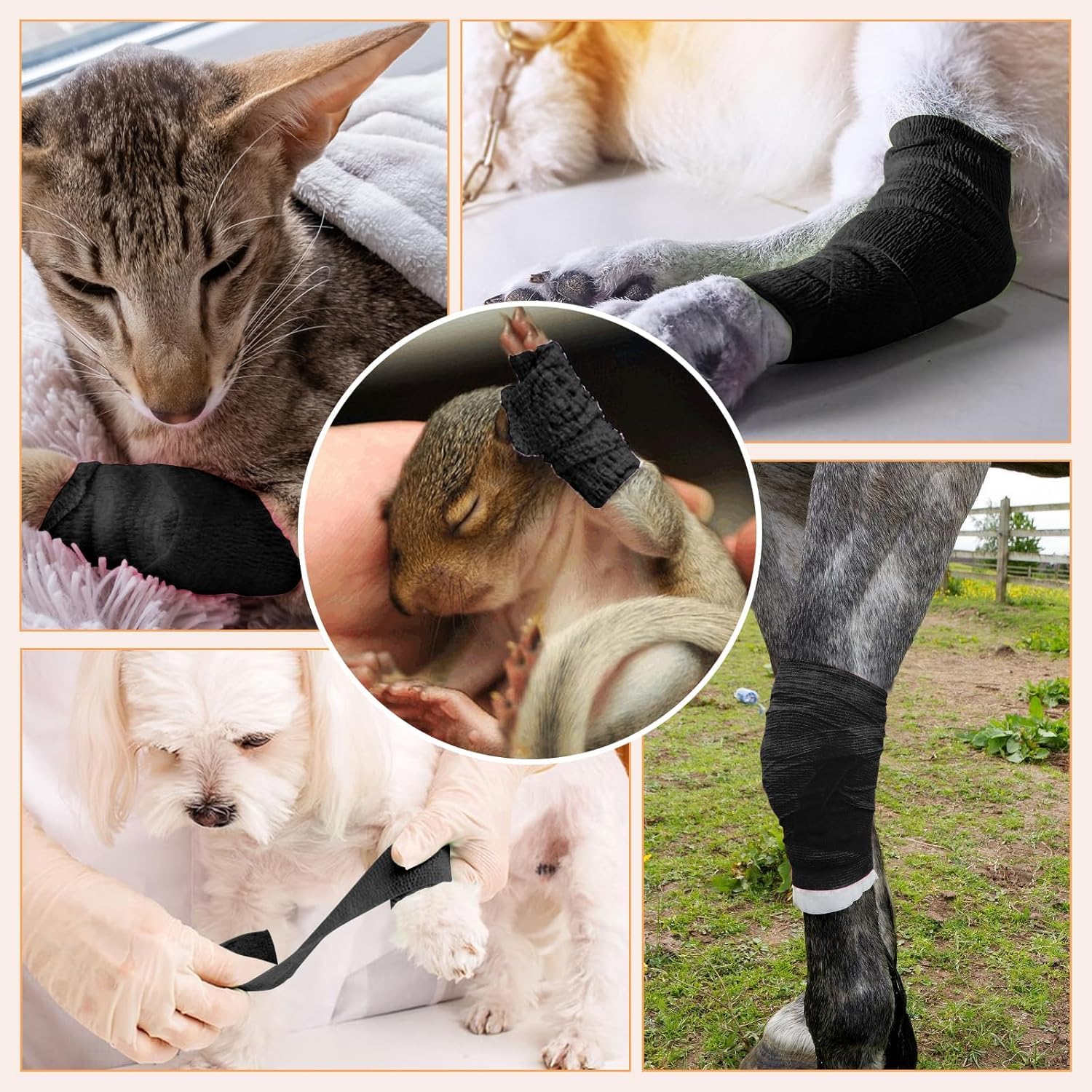Birddie self-adhesive bandage wrap easy tear action for fast rewraps