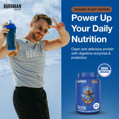 BirdMAN Falcon ingredients label highlights natural six-item list