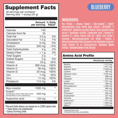 BIRDMAN Fitmingo blueberry ingredients close-up with inositol and hyaluronic acid.
