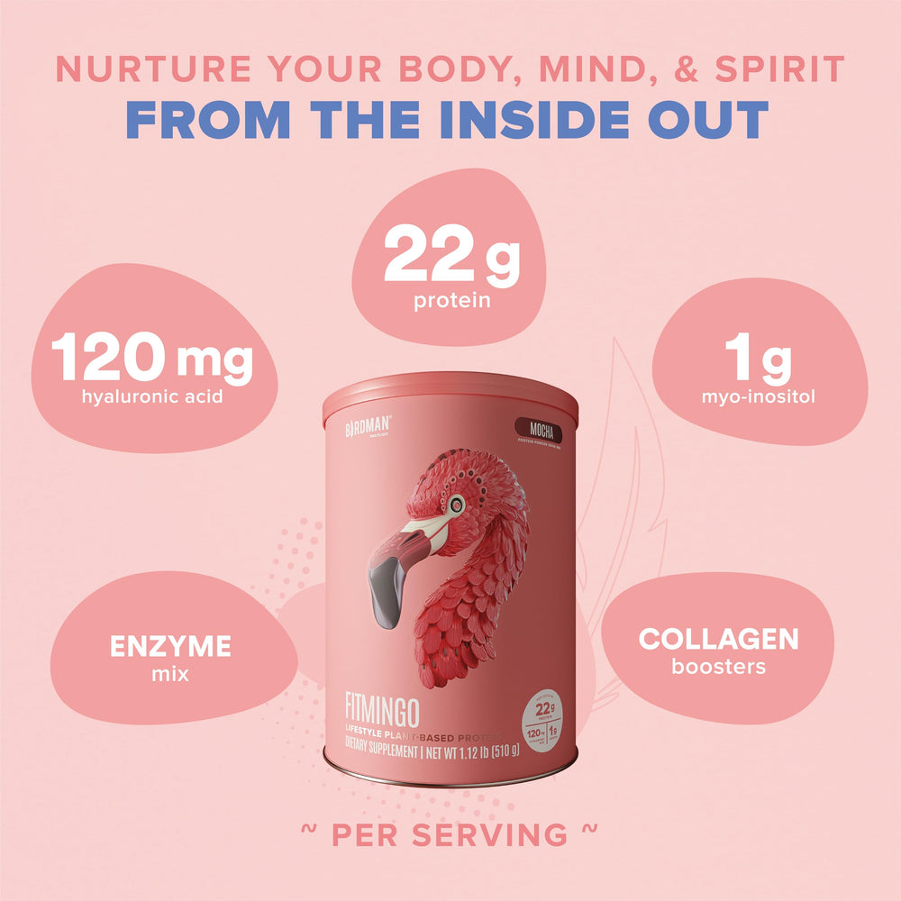 Birdman Fitmingo nutrition label shows low carb and low calorie profile