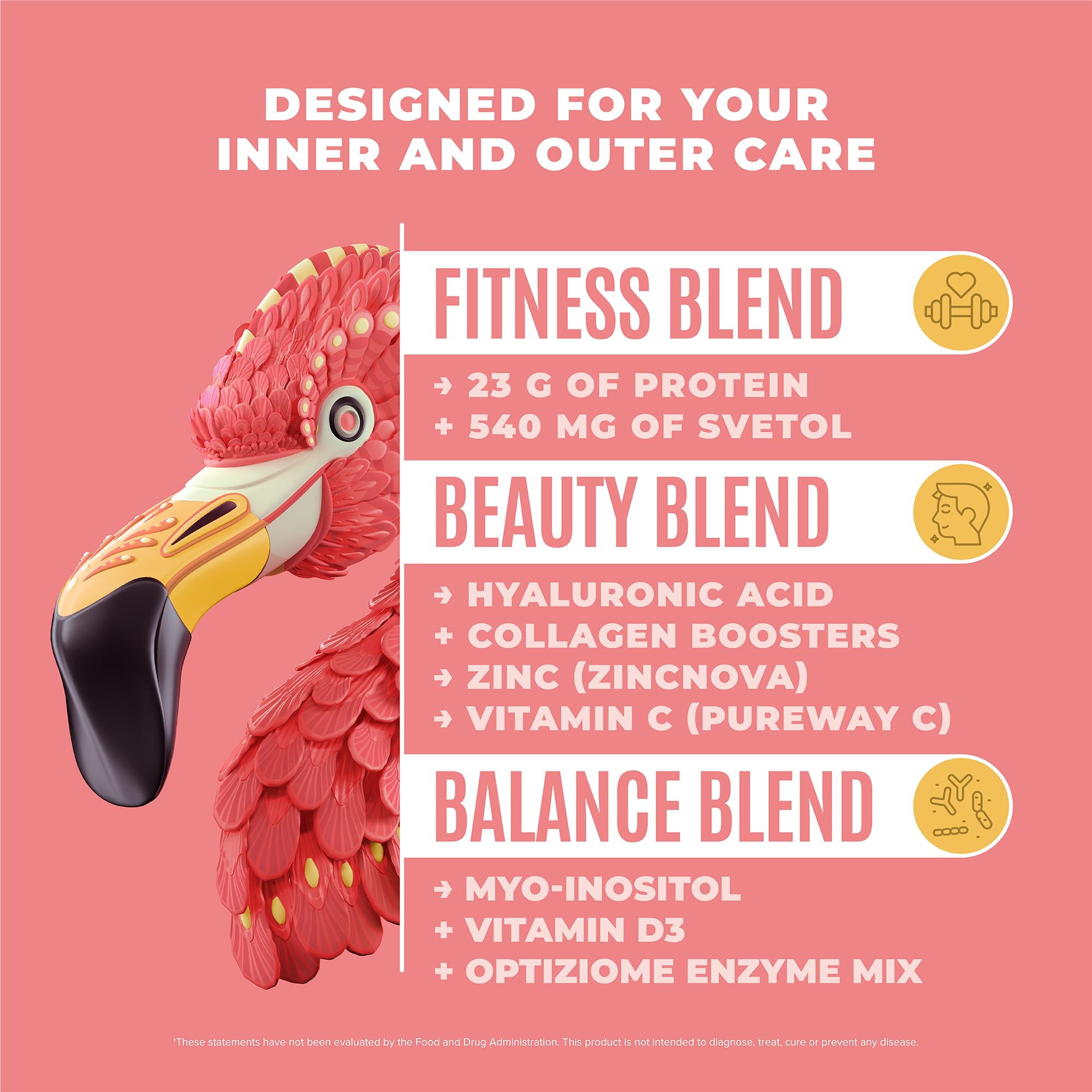 Birdman Fitmingo vanilla protein scoop shows measured servings for daily intake.