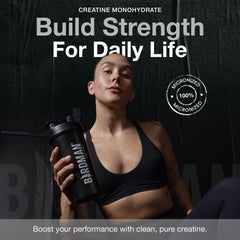 Birdman micronized creatine powder scoop blends smoothly into drinks.