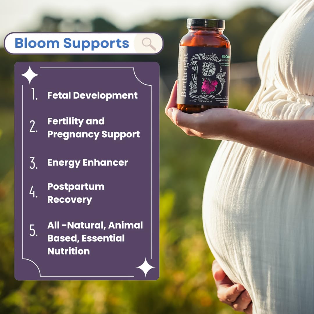 Birthright Bloom Prenatal colostrum bottle provides naturally occurring immune-supporting nutrients