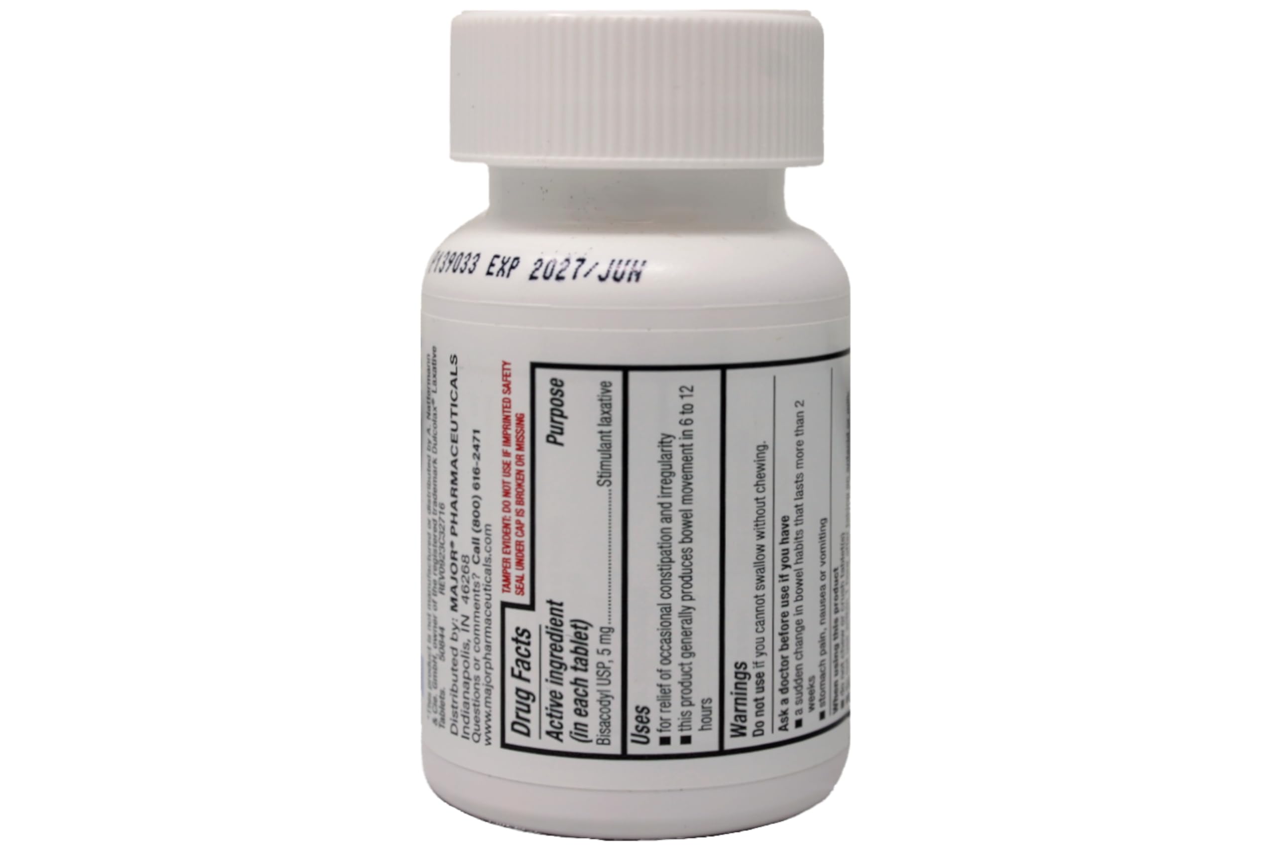 Bisacodyl tablets 5 mg blister pack ready for daily use