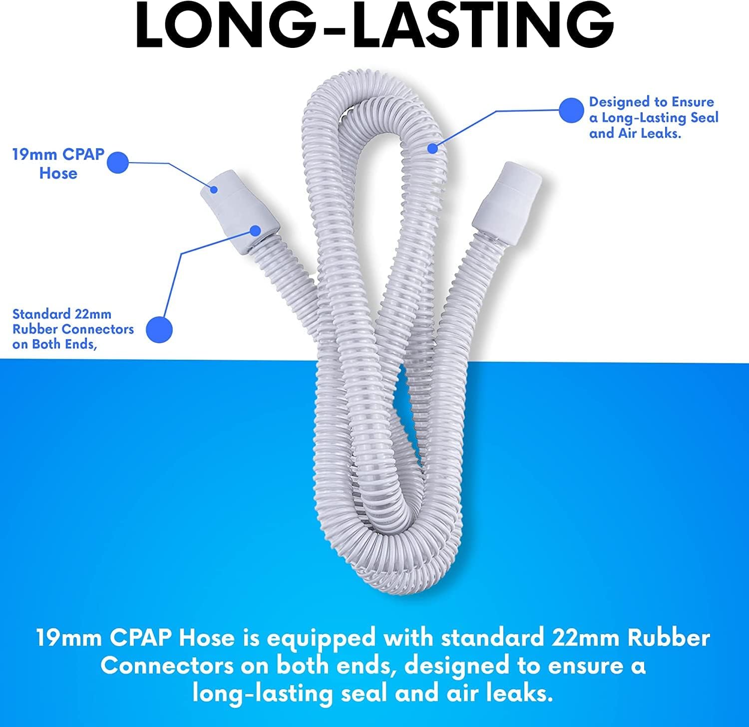 Close-up of BISTRAS 6-foot tubing with smooth, flexible surface