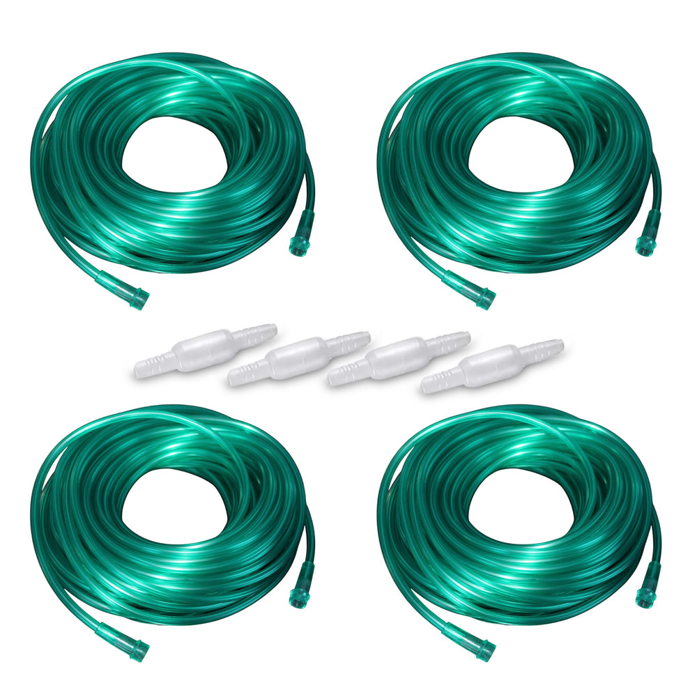 Bistras Oxygen Tubing 50ft green crush-resistant for steady home oxygen delivery.