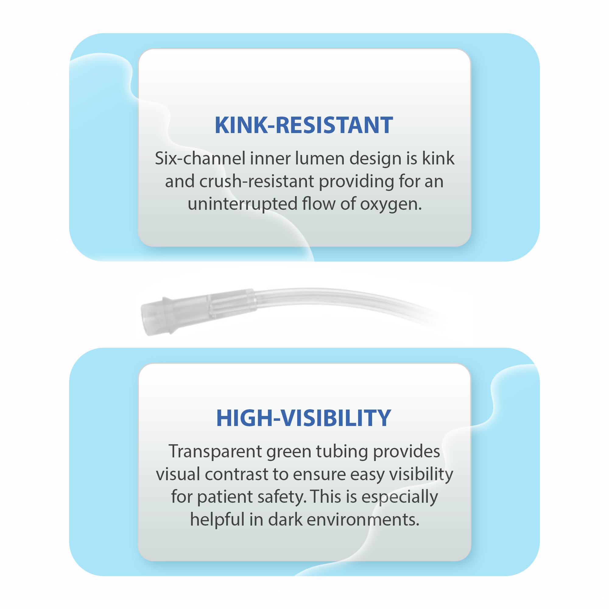 Bistras Oxygen Tubing 6-channel inner lumen supports consistent oxygen delivery.