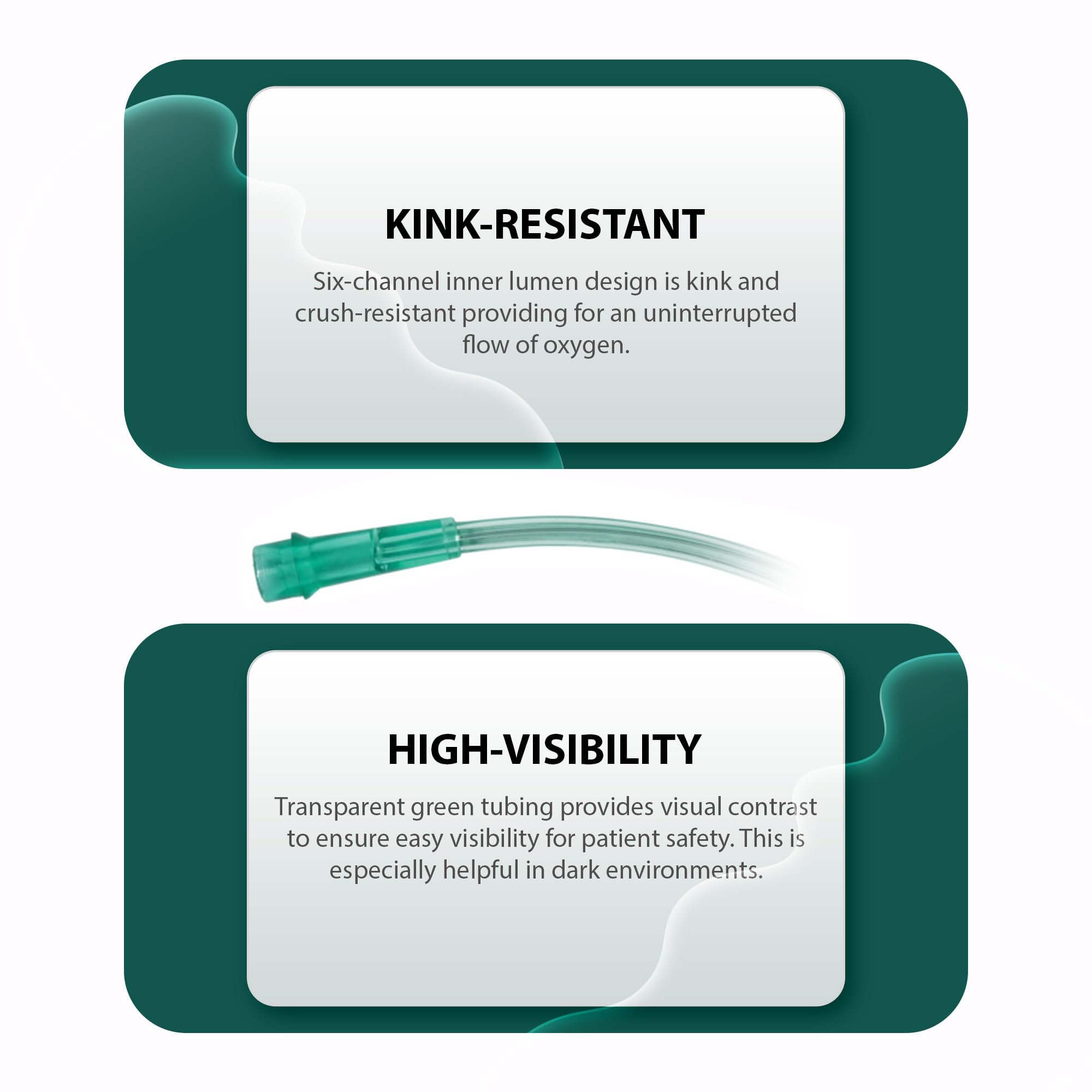 Bistras Oxygen Tubing non-kinking design minimizes interruptions during use.