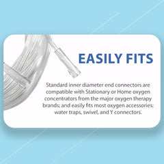 Bistras Oxygen Tubing includes swivel connectors to reduce twisting and improve maneuverability.