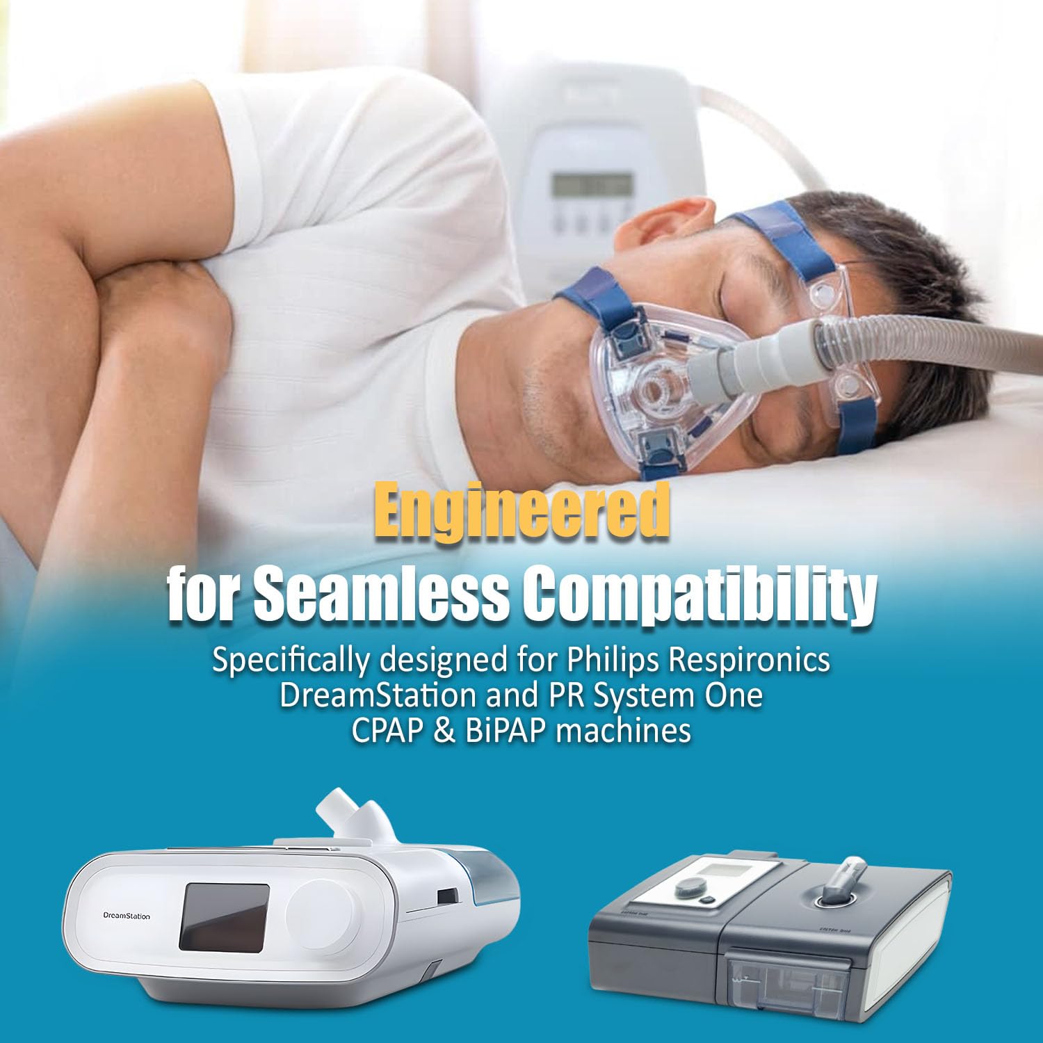 Packaging highlights easy compatibility with DreamStation units.