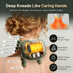 BitOffun 4D kneading massage heads emulating human touch for relaxation