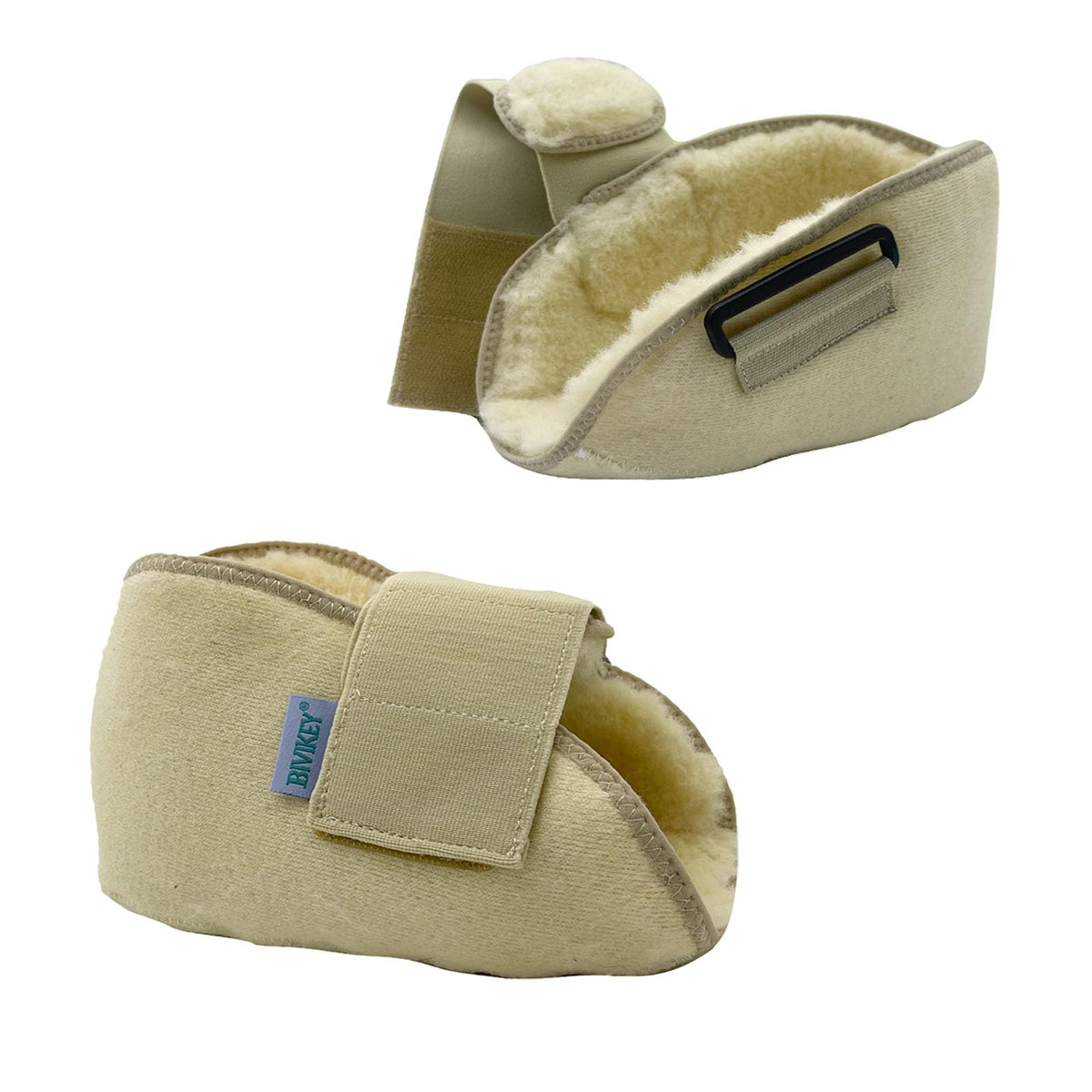 BIVIKEY heel protector with real sheepskin lining for comfortable pressure sore care.