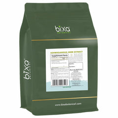 bixa BOTANICAL Ashwagandha dry extract pack emphasizes earthy aroma for daily routines.