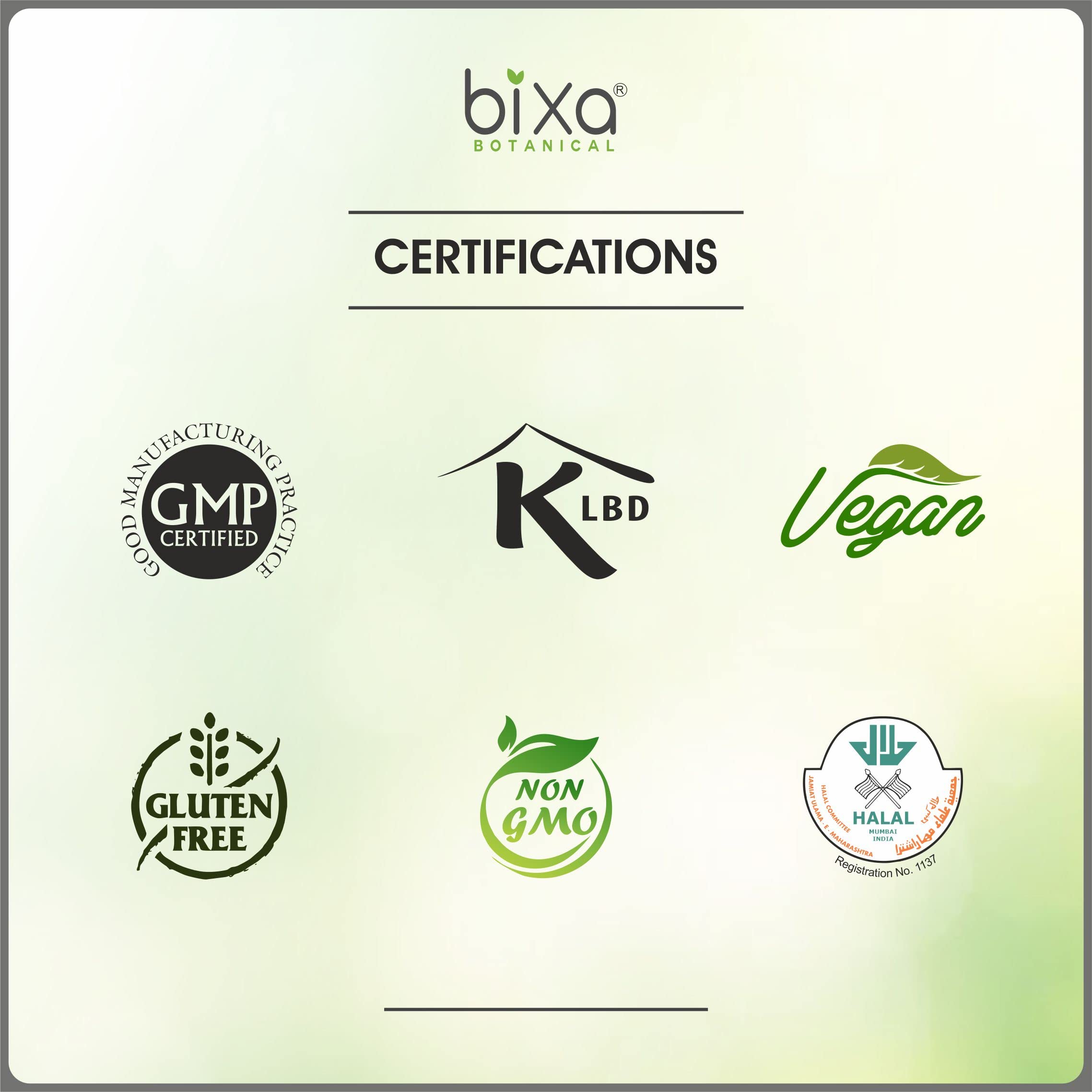 Bixa Botanical Bibhitaki powder package closeup communicates quality and steam-treated processing.