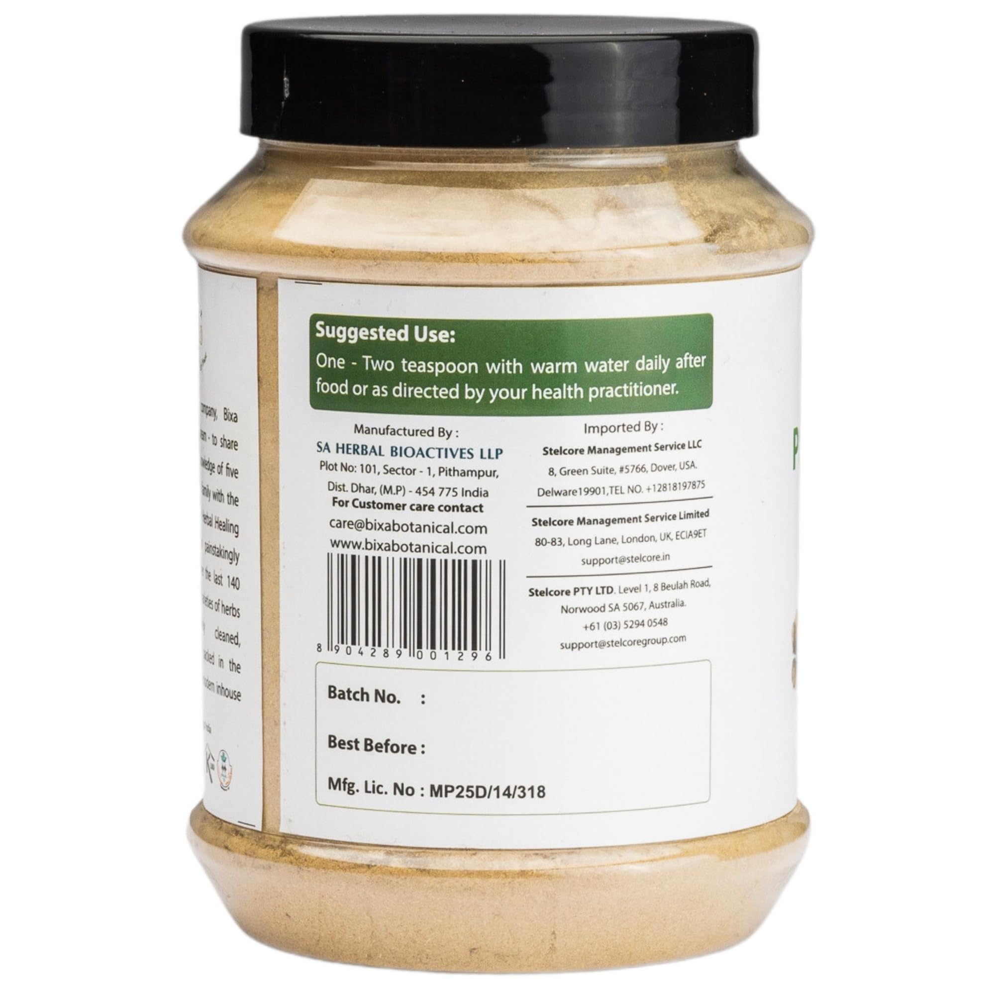 Dry Punarnava root powder in a sealed bag ensures freshness.