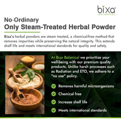 bixa BOTANICAL Safed Musli dried root closeup showing natural origin.