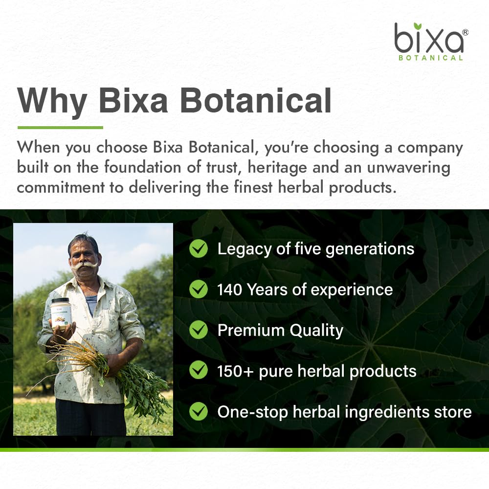 bixa BOTANICAL Safed Musli powder jar on shelf as pantry staple.