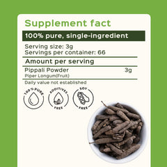 Steam-treated Pippali powder by Bixa Botanical for consistent cooking aroma