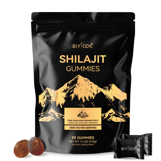 BIYODE Shilajit Gummies Himalayan resin for natural energy support