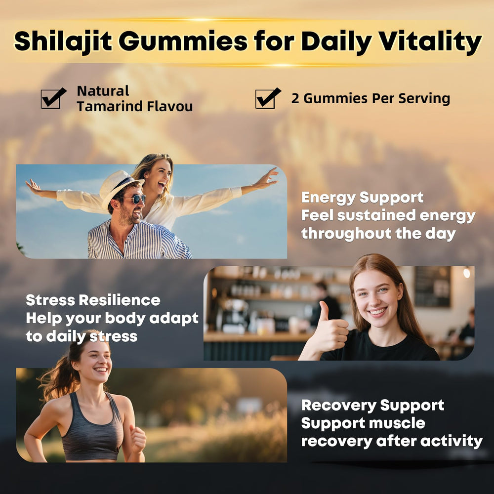 BIYODE Shilajit Gummies with aloe and ghokulu for overall vitality