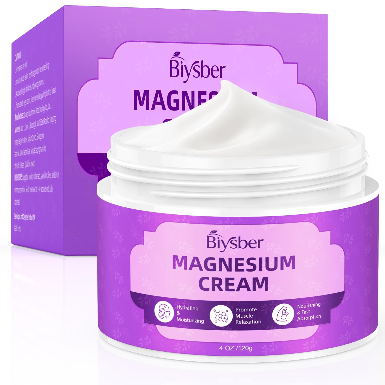 BIYSBER magnesium lotion bottle ready for nightly self care and hydration.