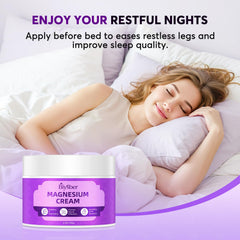 BIYSBER sleep lotion bottle close-up highlighting lavender-infused formula for nighttime calm