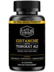 Black Forest Cistanche & Tongkat Ali bottle supports daily vitality.