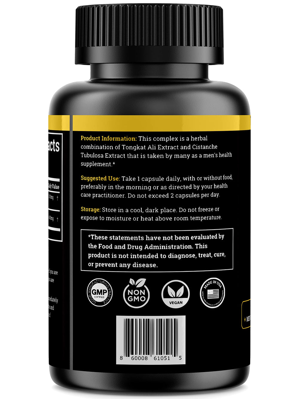 Tongkat Ali extract capsules from Black Forest for focus.