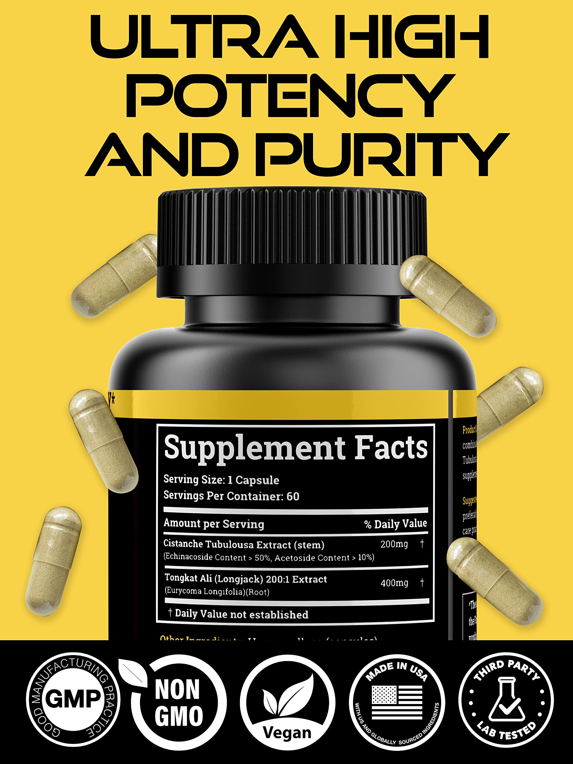 USA GMP facility label showing safety and quality.
