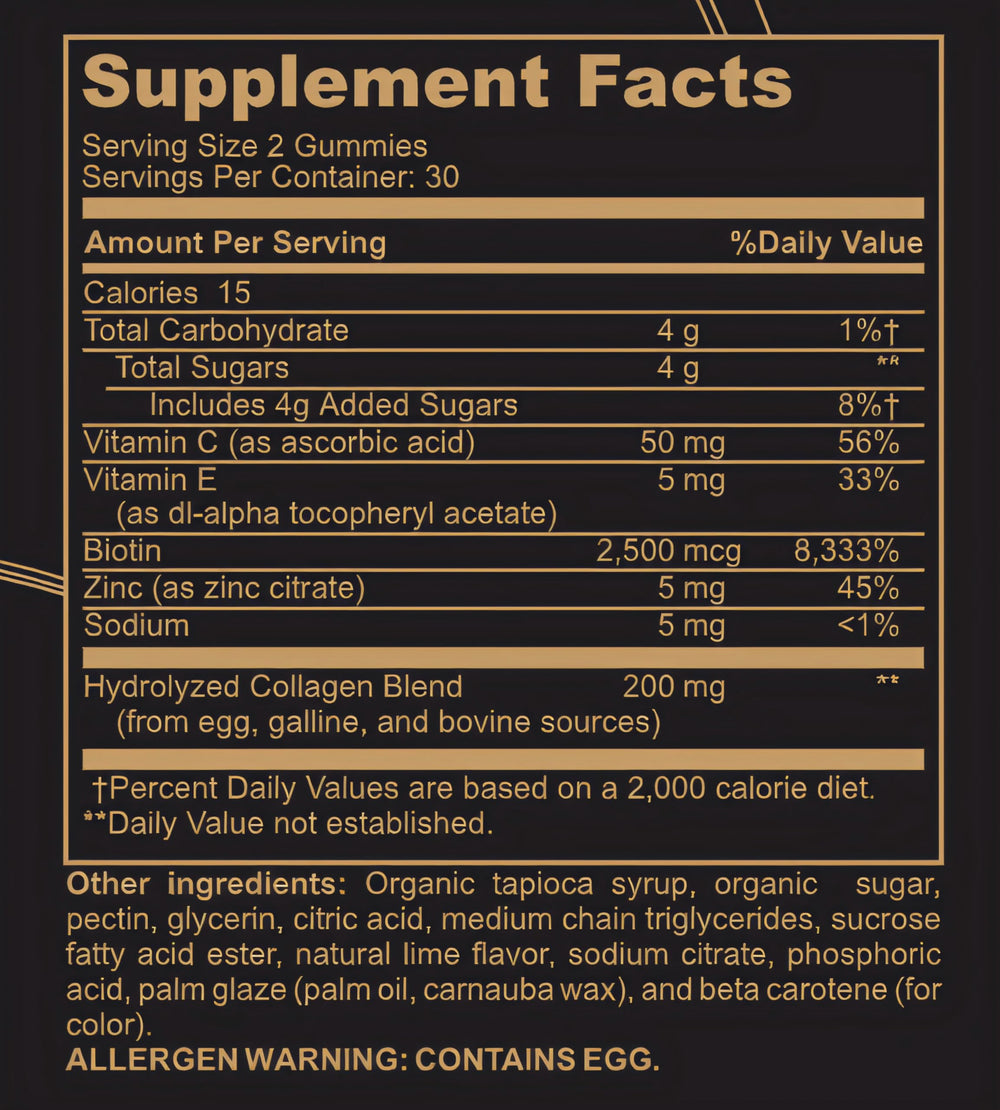 Black Girl Vitamins collagen gummies close-up highlights hair-supporting collagen.