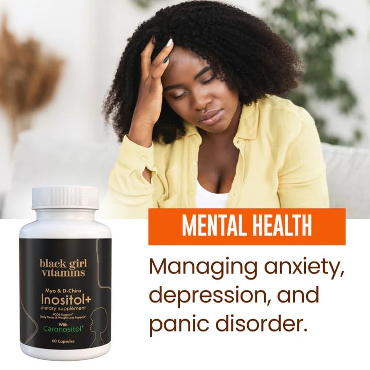 Close-up label shows 40:1 ratio for Black Girl Vitamins Inositol.
