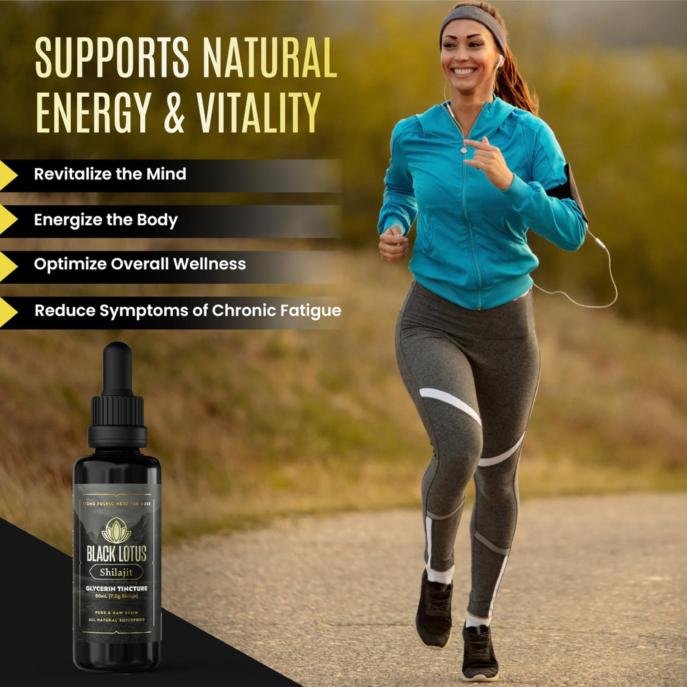 Black Lotus Shilajit Ionic-minerals concentrate emphasizes vitality and focus potential.